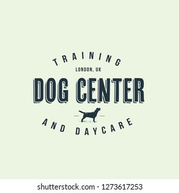 Dog training center badge templates. Design elements for logo, label, icon. Vector illustration