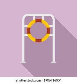 Dog training circle icon. Flat illustration of dog training circle vector icon for web design