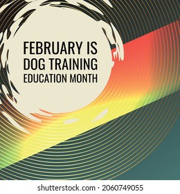 Dog Training Education Month.Geometric design suitable for greeting card poster and banner