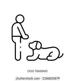 dog training icon. Linear style sign isolated on white background. Vector illustration