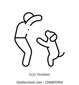 dog training icon. Linear style sign isolated on white background. Vector illustration