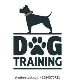 Dog Training Logo Featuring a Standing Dog