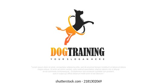 dog training logo icon vector isolated