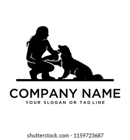 Dog Training Logo Ideas On A White Background Become A Brand Symbol For Your Business, The Concept Of Dog Training Icons