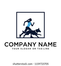 Dog training logo ideas on a white background become a brand symbol for your business, the concept of dog training icons