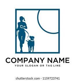 Dog training logo ideas on a white background become a brand symbol for your business, the concept of dog training icons