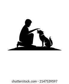 Dog training logo ideas on a white background become a brand symbol for your business, the concept of dog training icons