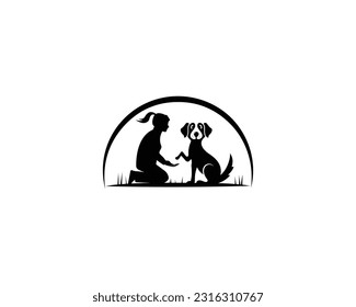 Dog training logo ideas symbol for your business, the concept of dog training icons vector template.