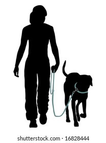 Dog training (Obedience): Command: Go at the leash!