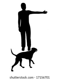 Dog training (obedience): Command: Go right!