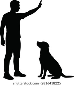 Dog training, obedience, command, pet, man, teaching.