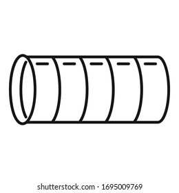 Dog training pipe icon. Outline dog training pipe vector icon for web design isolated on white background