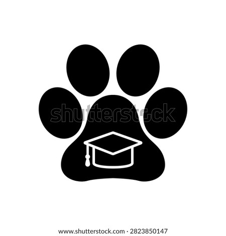 Dog training school icon vector. Education illustration sign. Training symbol. Canine logo or mark.