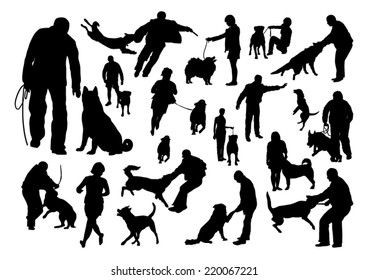 Dog Training Silhouettes Set