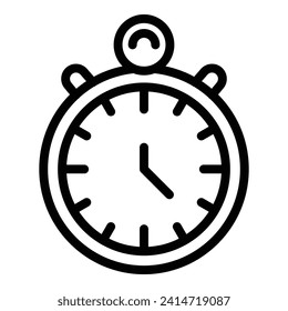 Dog training stopwatch icon outline vector. Doggy track. Course canine