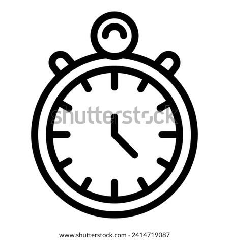 Dog training stopwatch icon outline vector. Doggy track. Course canine