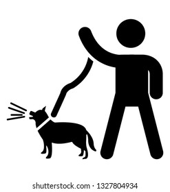 Dog training vector element, pictogram.