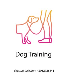 Dog Training Vector gradient Icon Design illustration. Veterinary Symbol on White background EPS 10 File