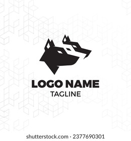 Dog training vector logo design