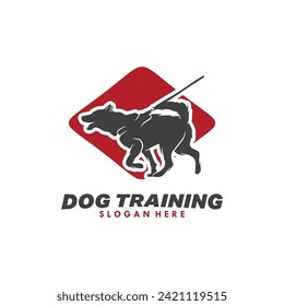 dog training vector logo design template