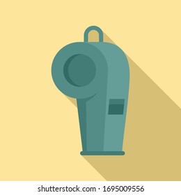 Dog training whistle icon. Flat illustration of dog training whistle vector icon for web design