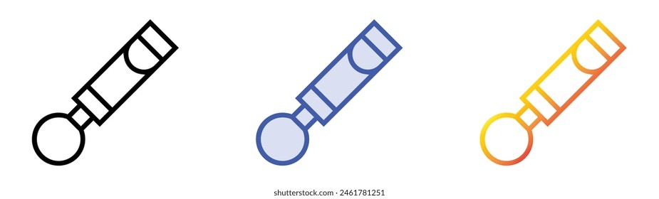 dog training whistle icon. Linear, Blue Fill and Gradient Style Design Isolated On White Background