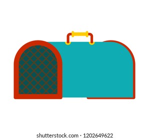 Dog transport box empty isolated. Carrying case Vector illustration