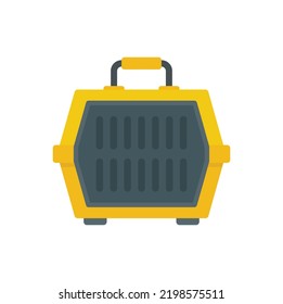 Dog Travel Cage Icon. Flat Illustration Of Dog Travel Cage Vector Icon Isolated On White Background