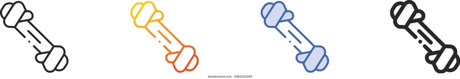 dog treat icon.Thin Linear, Gradient, Blue Stroke and bold Style Design Isolated On White Background