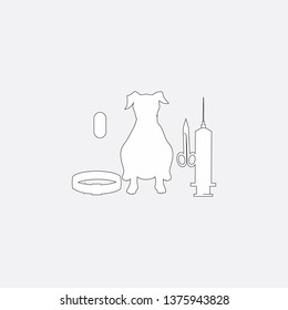 dog treatment icon vector