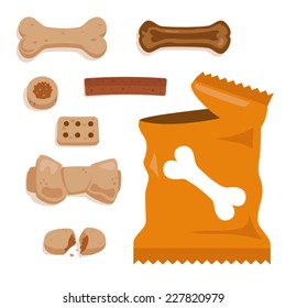 Dog Treats Set of Biscuit Snacks and Chew Sticks