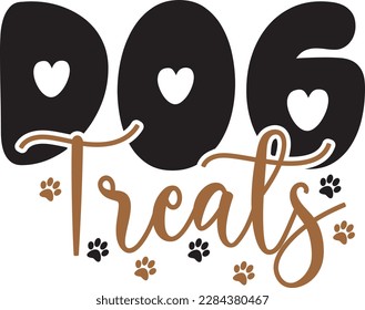 Dog treats- dog typography t-shirt and svg design