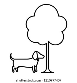 dog and tree design
