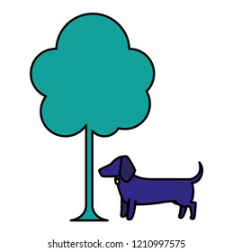dog and tree design