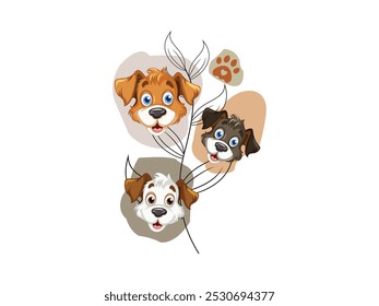 Dog Tree Vector T-shirt Design