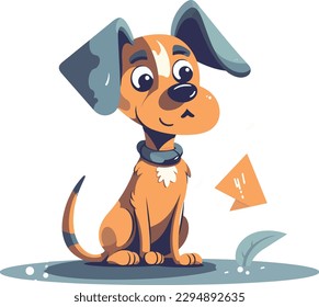 A dog with a triangle on its head