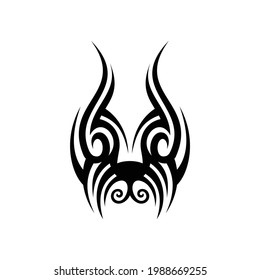 dog tribal tattoo logo icon flat concept vector design