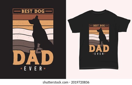 Dog T-shirt Design " Best Dog Dad "