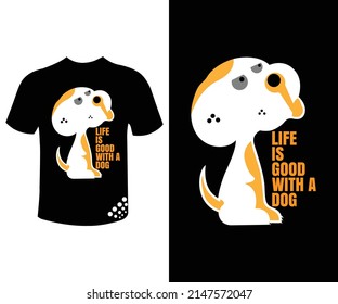 Dog T-shirt design EPS format