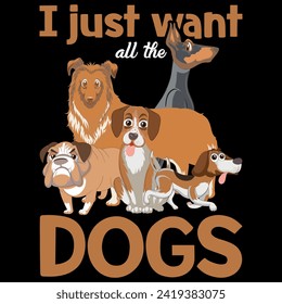 Dog T-shirt Design. Graphic and Illustration.