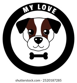 Dog t-shirt design. My love.