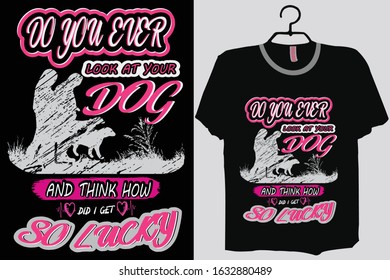 Dog T-shirt design Template Vector And Dog T-Shirt Design Set.