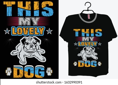 Dog t-Shirt Design Template Vector And Dog T-Shirt Design.