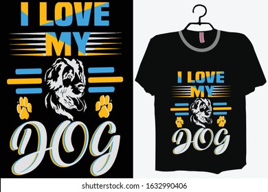 Dog t-Shirt Design Template Vector And Dog T-Shirt Design.