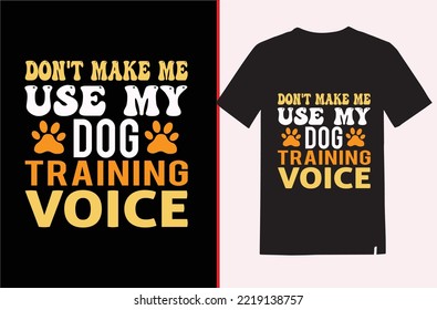 Diseño de camisetas de perro y vector de perro