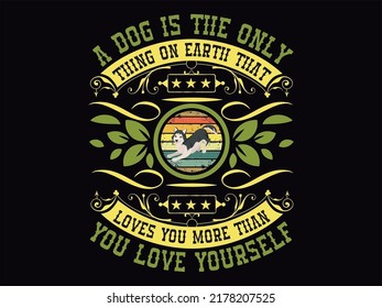 Dog t-shirt design vector file