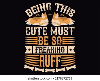 Dog t-shirt design vector file