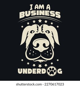 dog t-shirt design vector file. one color designs and unique dog head shape. it's just a design, that's why it looks not good. when you print it that time it will be gorgeous.
