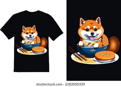 Dog T-shirt Design, And Dog T-shirt Vector file and Dog illustration File