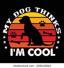 Dog t-shirt design vector template